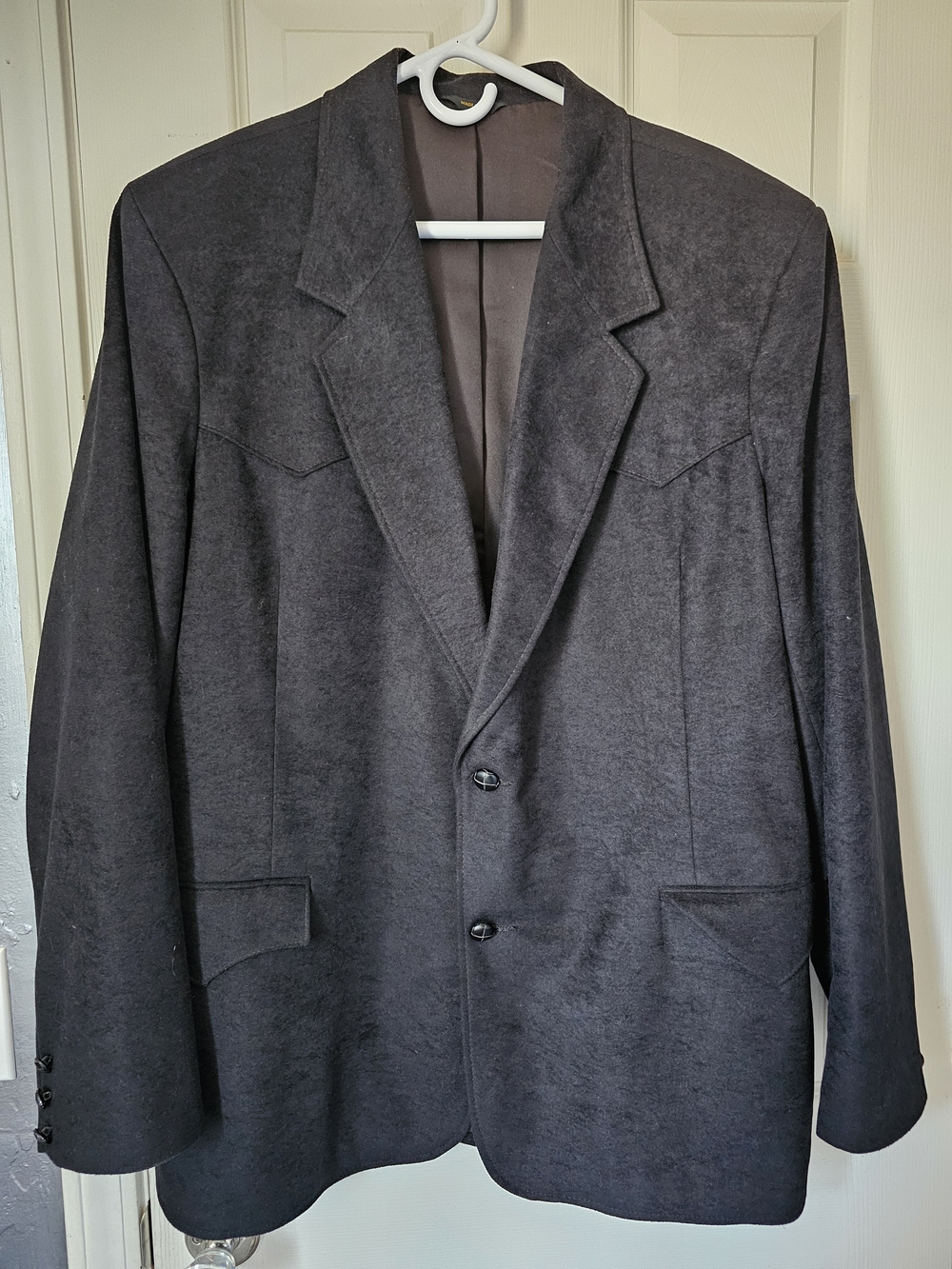 Vintage Pioneer Wear Black Western Blazer Sport Coat Mens Big & Tall Size 48